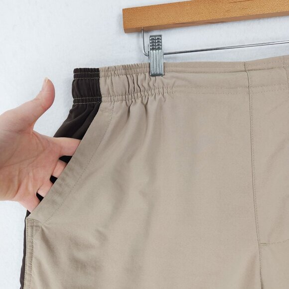 Nike Swim Trunks Mens XXL Tan Black Cargo Hybrid Shorts Utility Board Casual - Picture 2 of 16